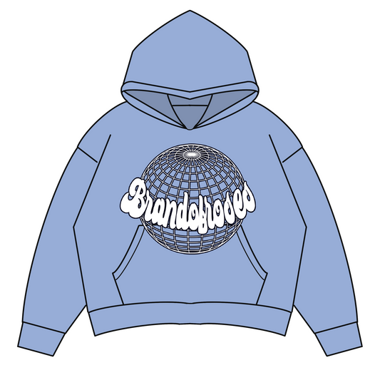 BoR Globe hoodie light Blue