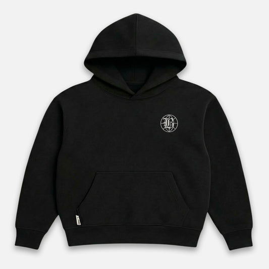 BoR tracksuit Embroidered Hoodie Black