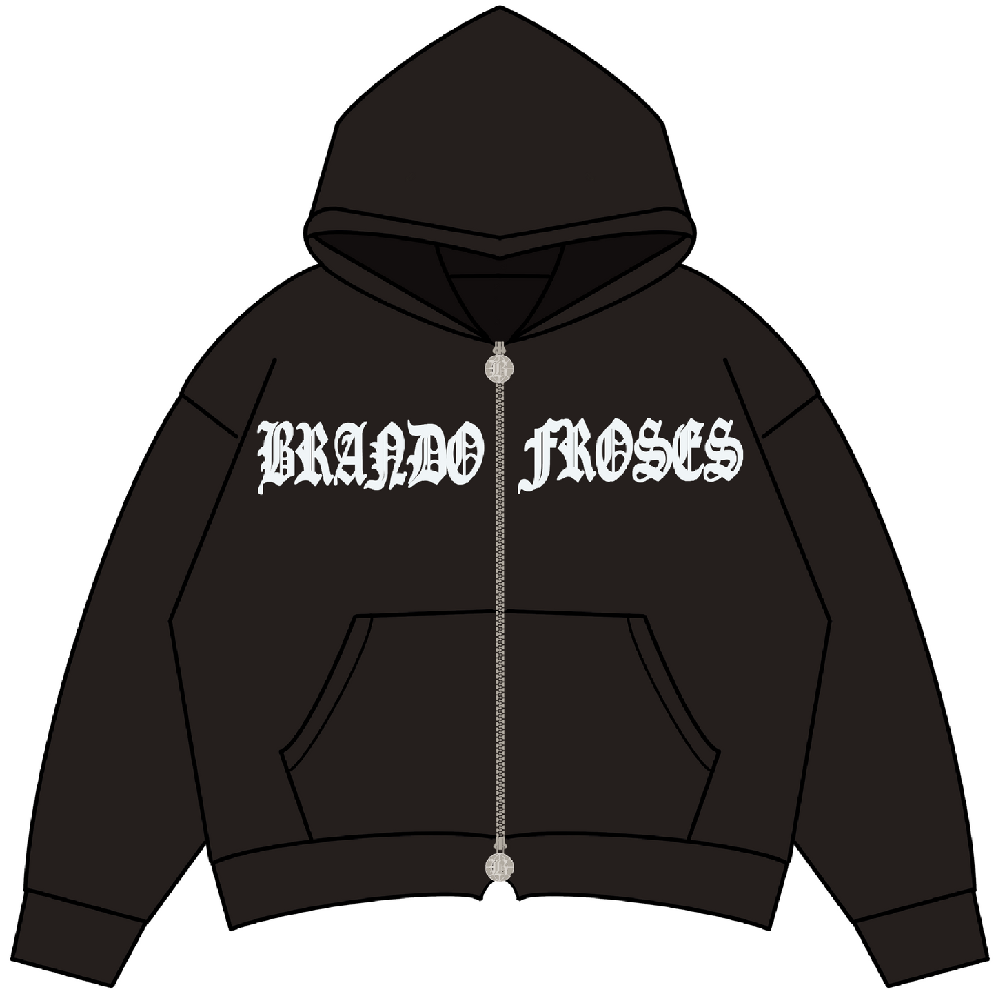 V2 BoR DUALZIP LOGO HOODIE EARTH BROWN