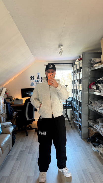 BoR Blank Dualzip Hoodie Grey