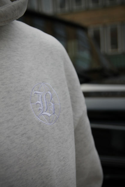 BoR tracksuit Embroidered Hoodie GREY