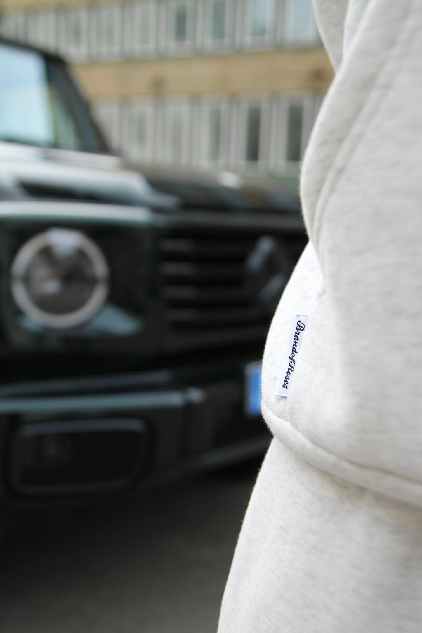 BoR tracksuit Embroidered Hoodie GREY