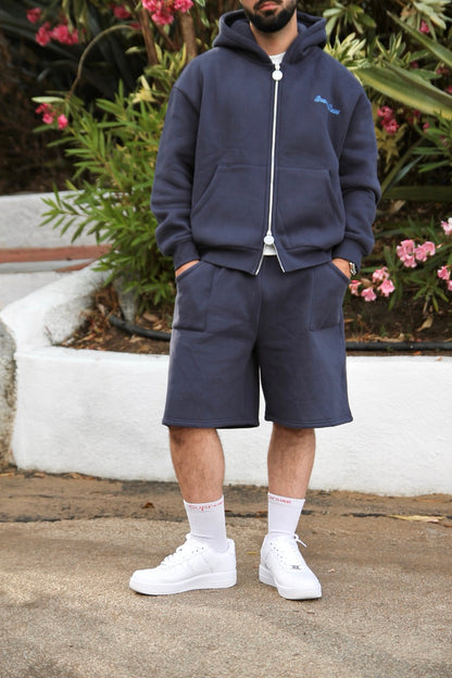BoR tracksuit Dualzip Hoodie navy