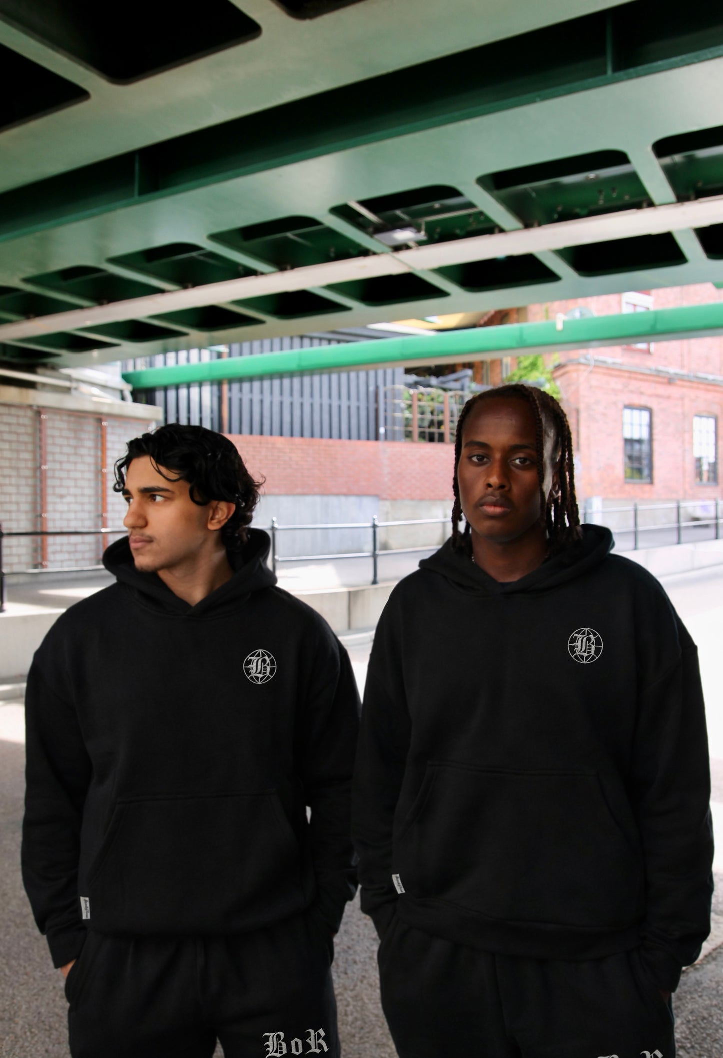 BoR tracksuit Embroidered Hoodie Black